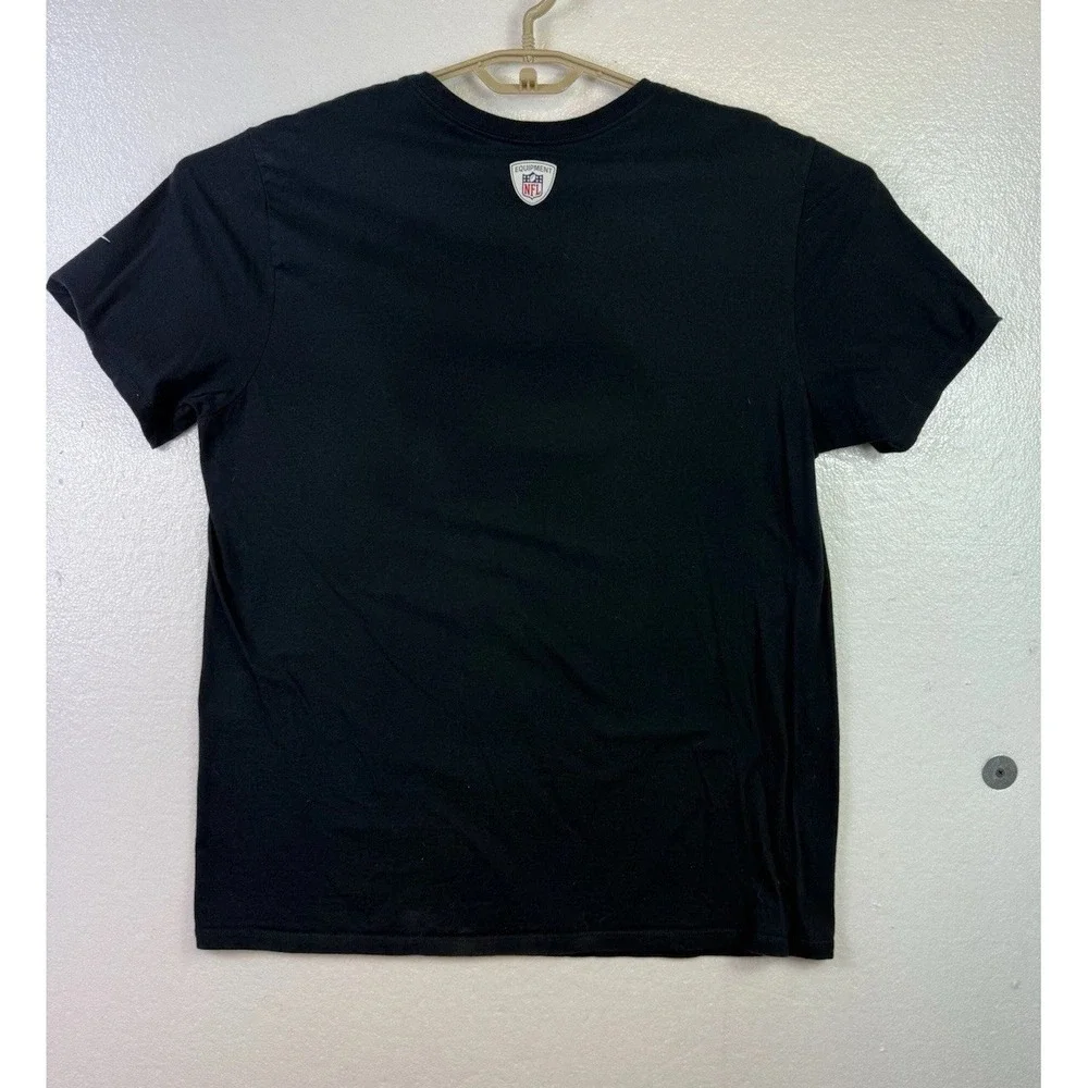 Nike Tee Carolina Panthers NFL T Shirt Mens‎ Sz XL Black Athletic Cut Chest 44